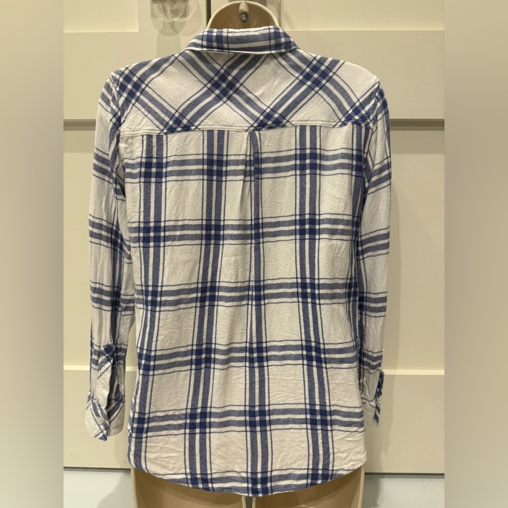 Rails Hunter Plaid button up shirt, White Sapphire women’s, small - Picture 7 of 9